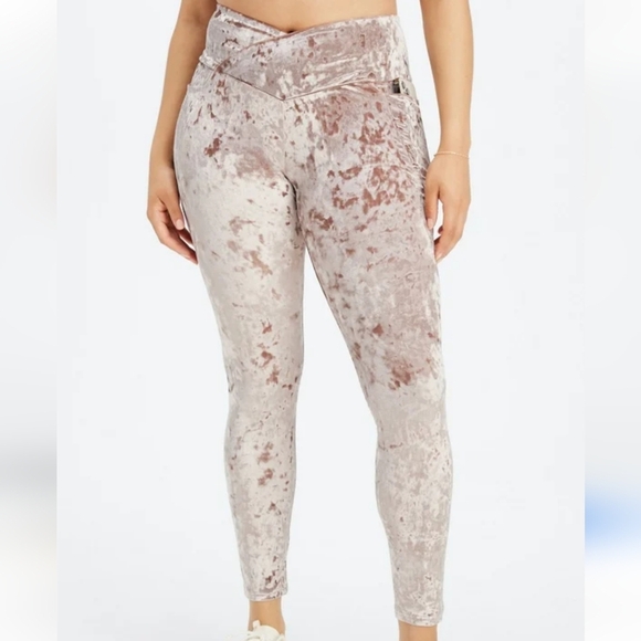 Fabletics Pants - Fabletics Crushed Velour Crossover Leggings